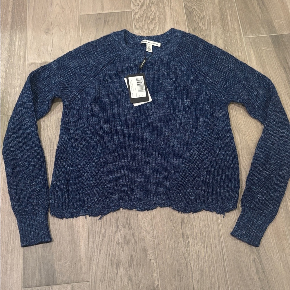NWT Autumn Cashmere Women’s Navy Knit Sweater Size XS